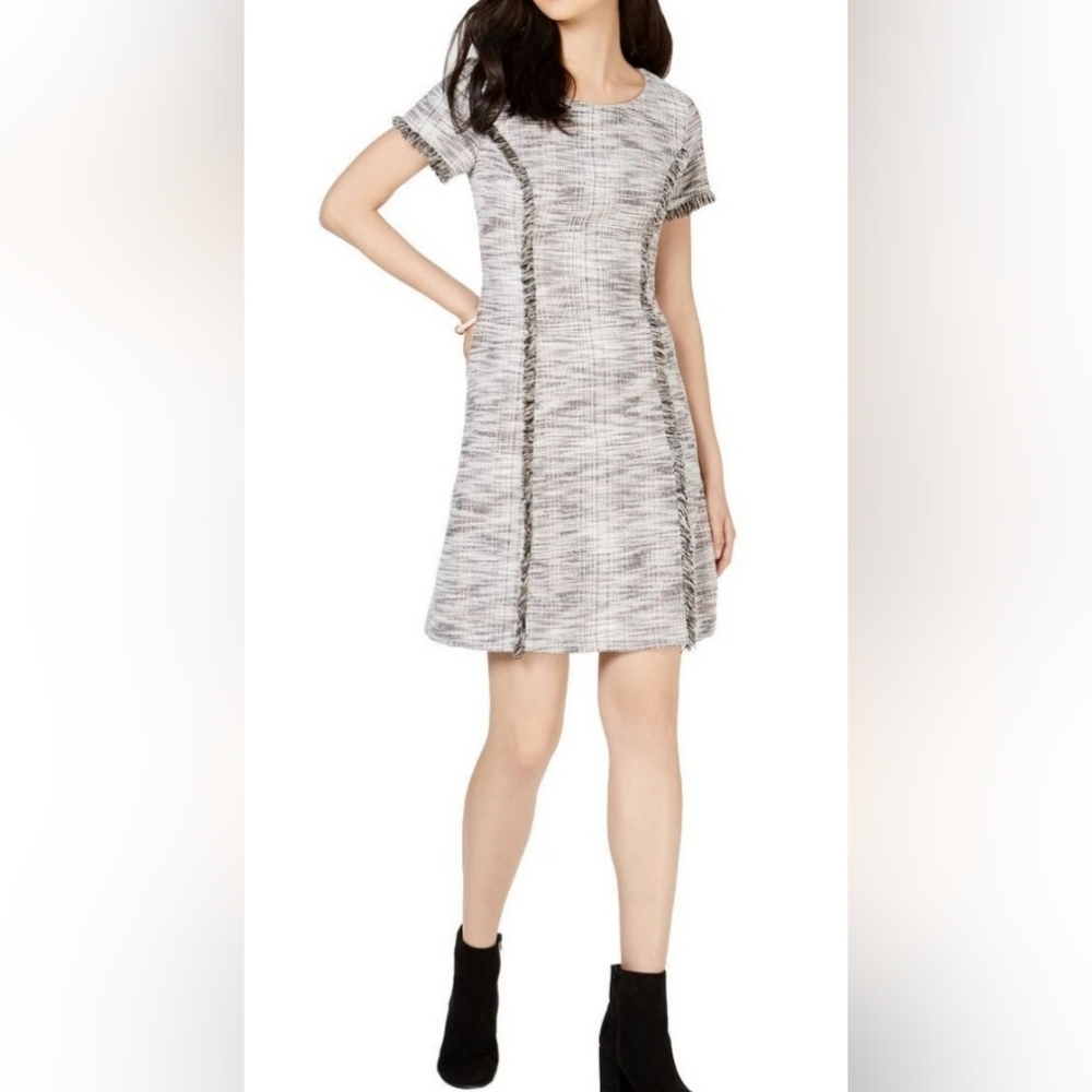 Connected Apparel Black and White Mini Dress